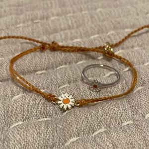 Pura Vida Sunflower Bracelet and Ring